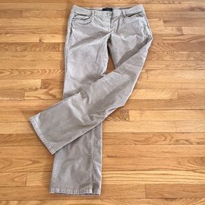 WHBM Tan Corduroy NOIR Sleek Boot Pants~sz 8